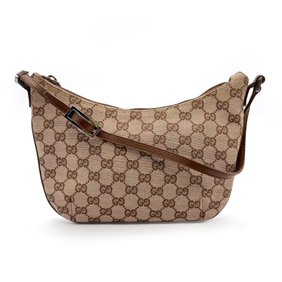 Gucci Vintage GG Pink Canvas Slim Pochette Mini Shoulder Bag COA Style #0050813 - Picture 1 of 13